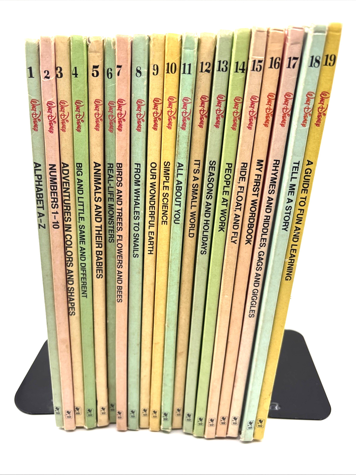 Walt Disney – Fun to Learn Library – COMPLETE SET 1-19 – 1983 Hardcover