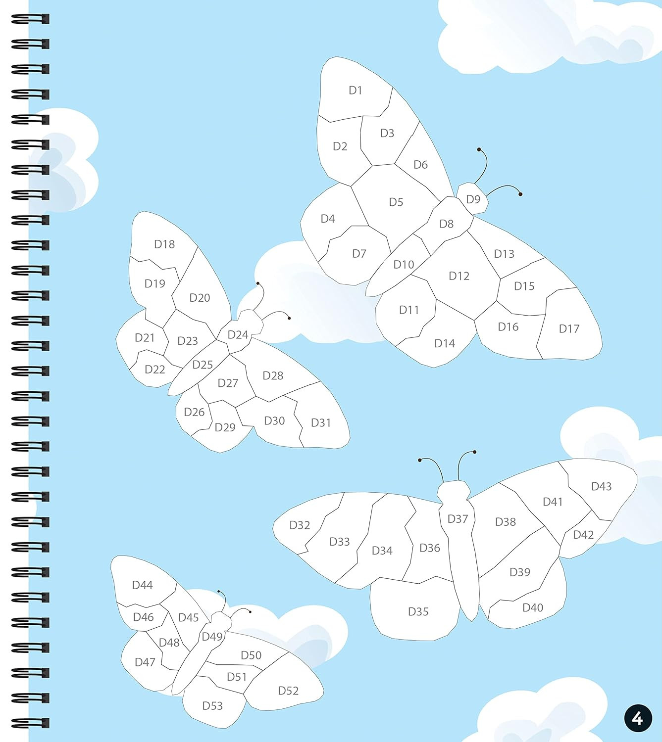 Brain Games – Sticker by Number: Butterflies – 2 Books in 1 (42 Images to Sticke