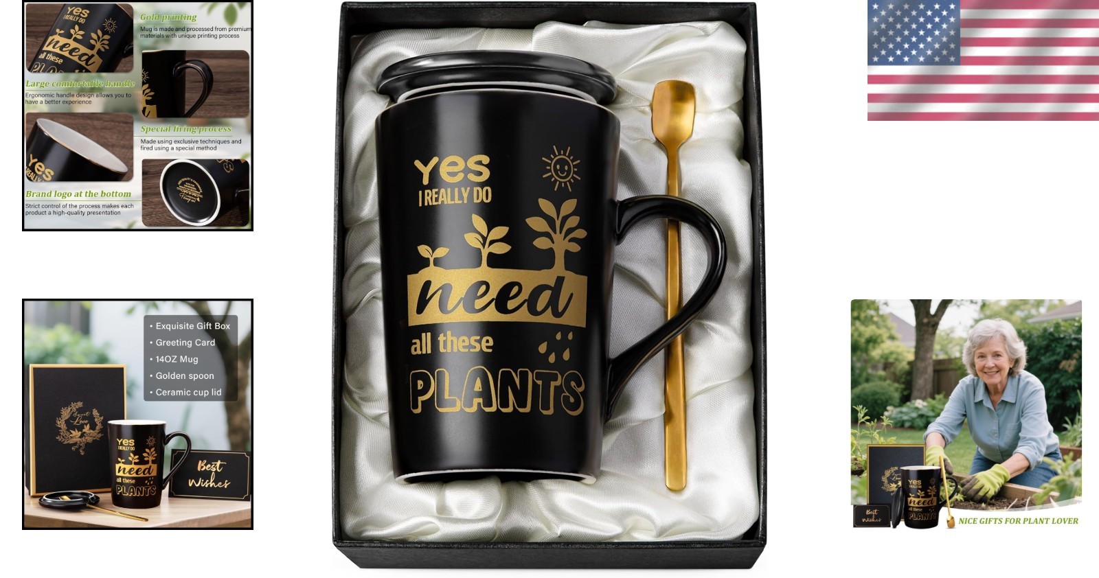 Stylish Plant Lover Mug Set 14oz