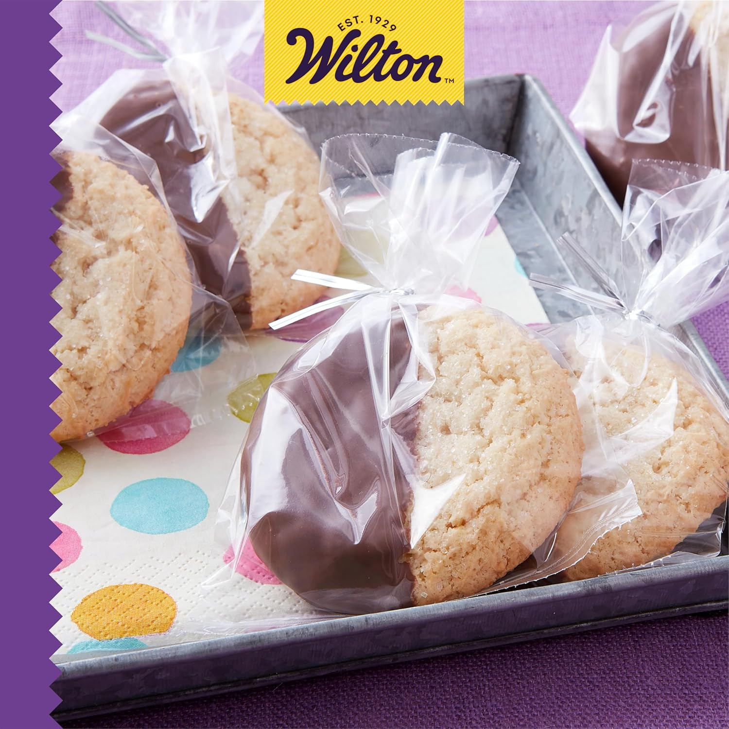 Wilton Clear Treat Party Bags, 4 x 9.5 in., 50 Pack 50 Pack,