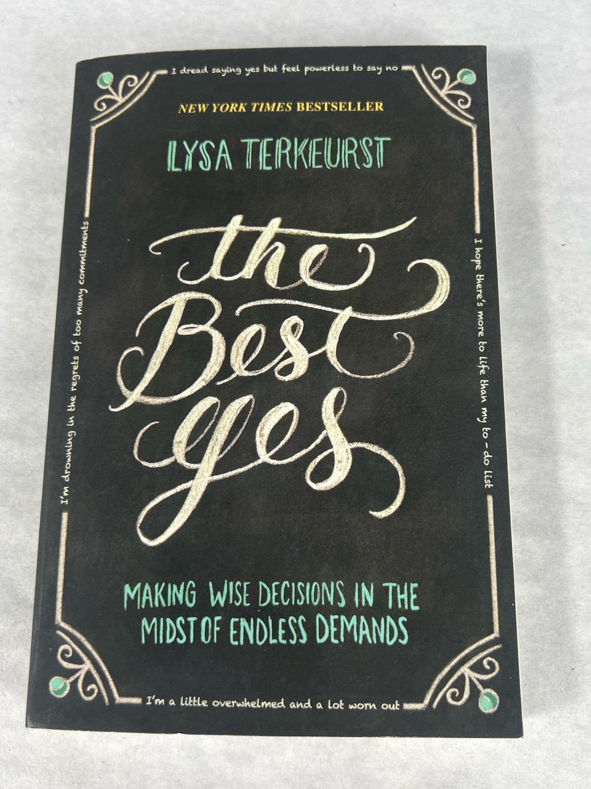 The Best Yes: Making Wise Decisions Book By Lysa TerKeurst Christian Women