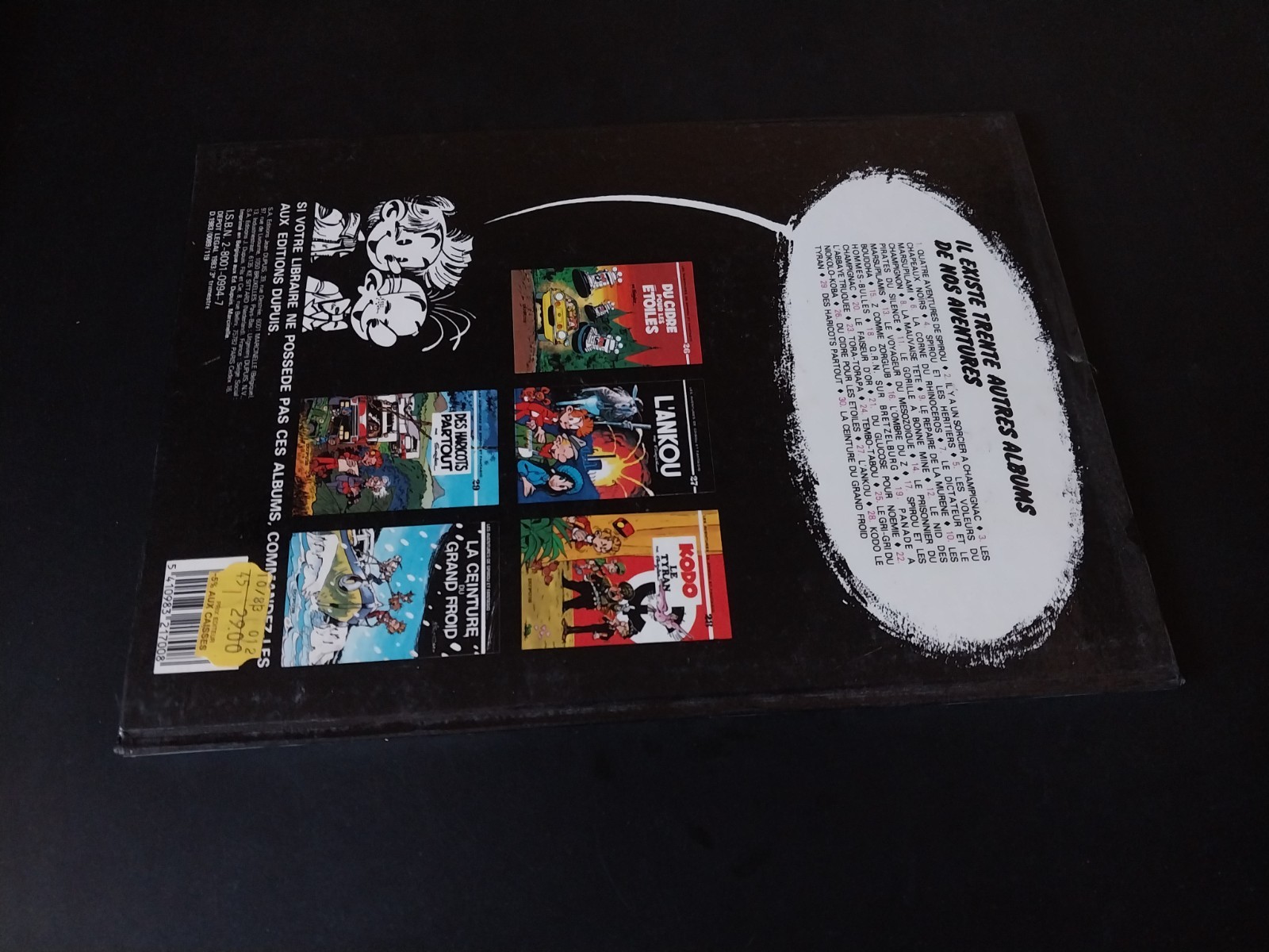 Nic & Cauvin- Les Aventures de Spirou et Fantasio – La Boite Noire – Dupuis 1983