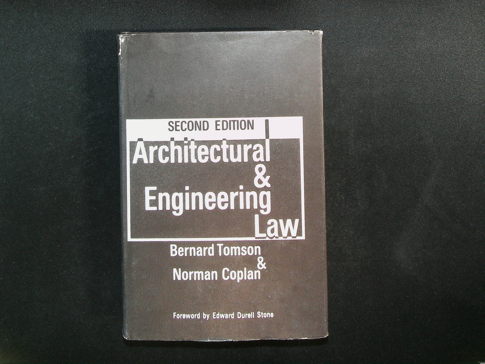 Architectural & Engineering Law Bernard Tomson 1967 Hardcover