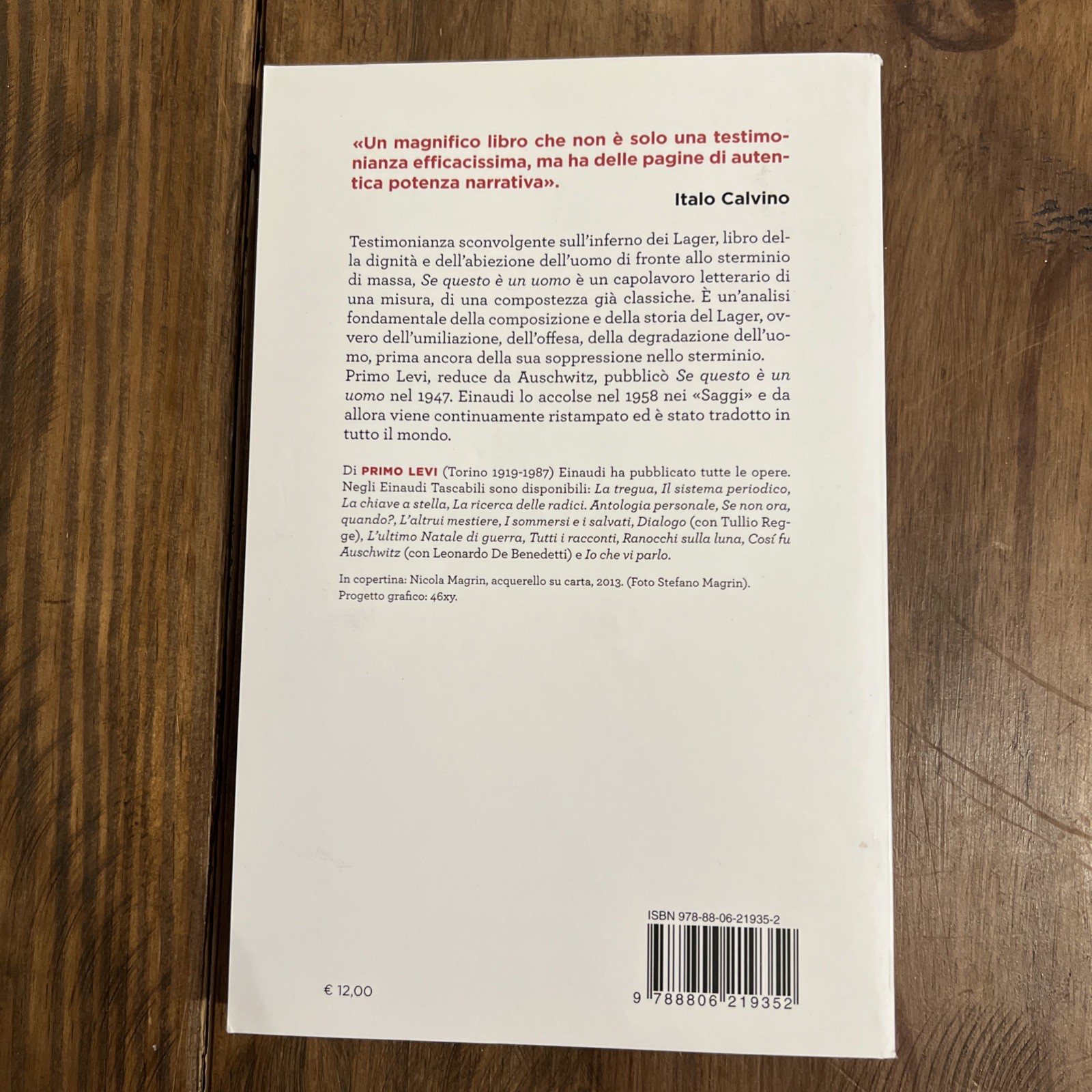 Se questo è un uomo – Primo Levi – Peparback Italian translation