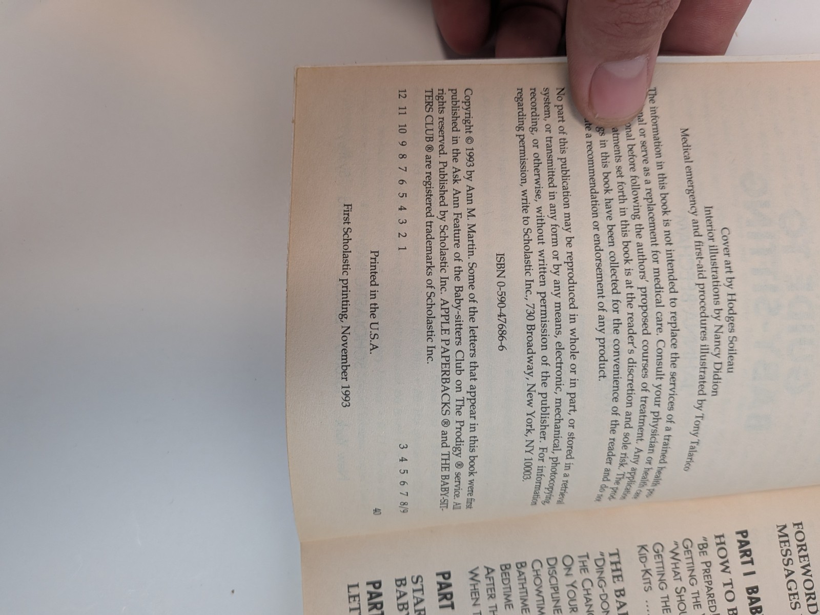 Baby-Sitters Club Guide to Baby-Sitting First Edition First Printing 1993