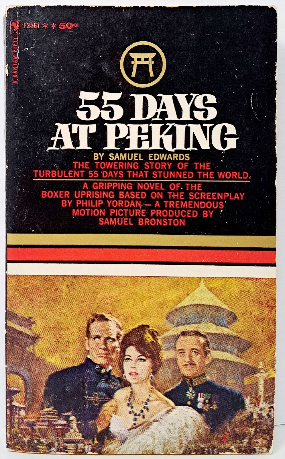 55 Days At Peking by Samuel Edwards ~ Bantam 1st Ed PB 1963 (Novelization)