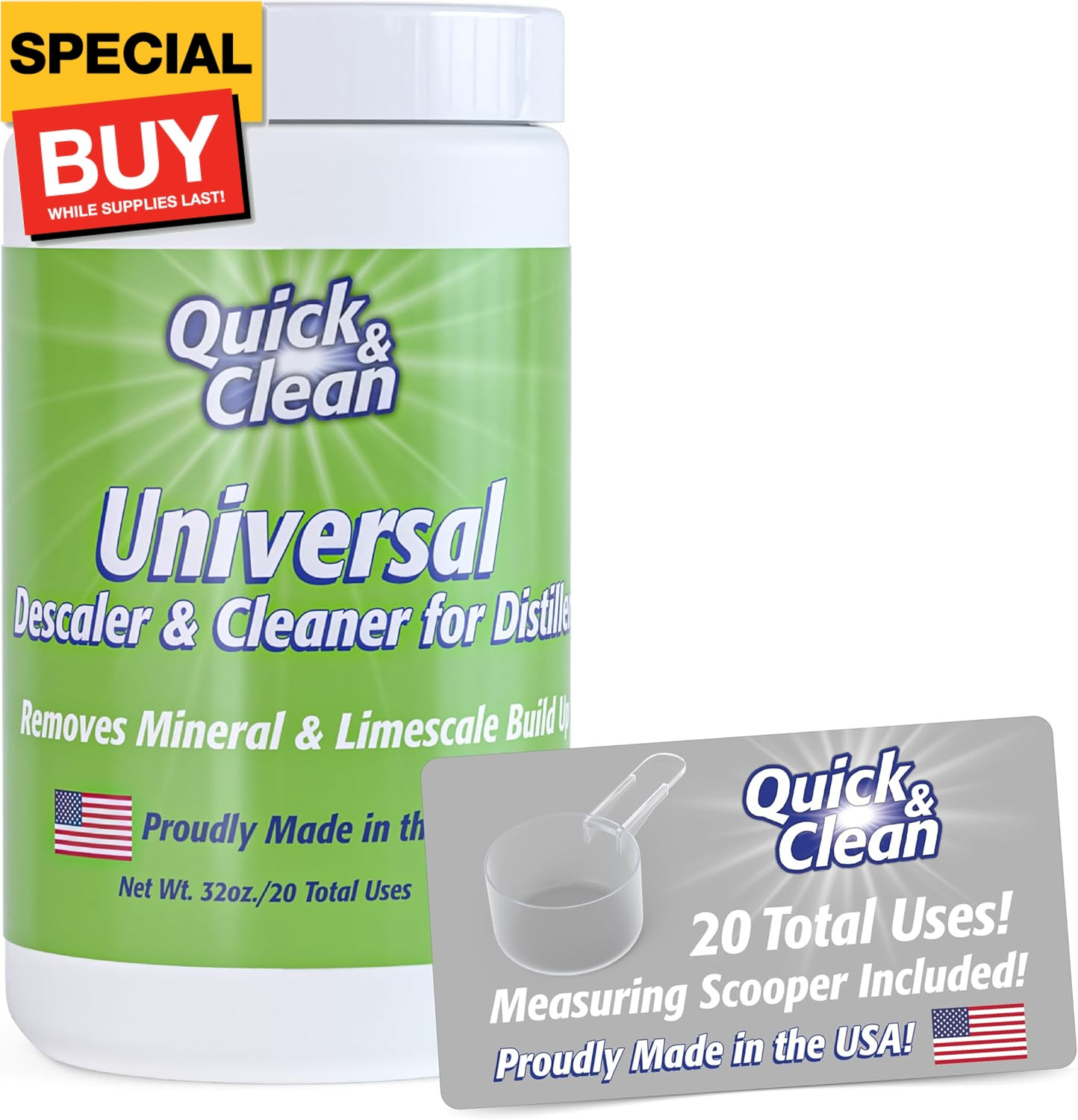 Universal Descaler – 2lbs – Made in the USA – Granule Descaling Powder for Disti