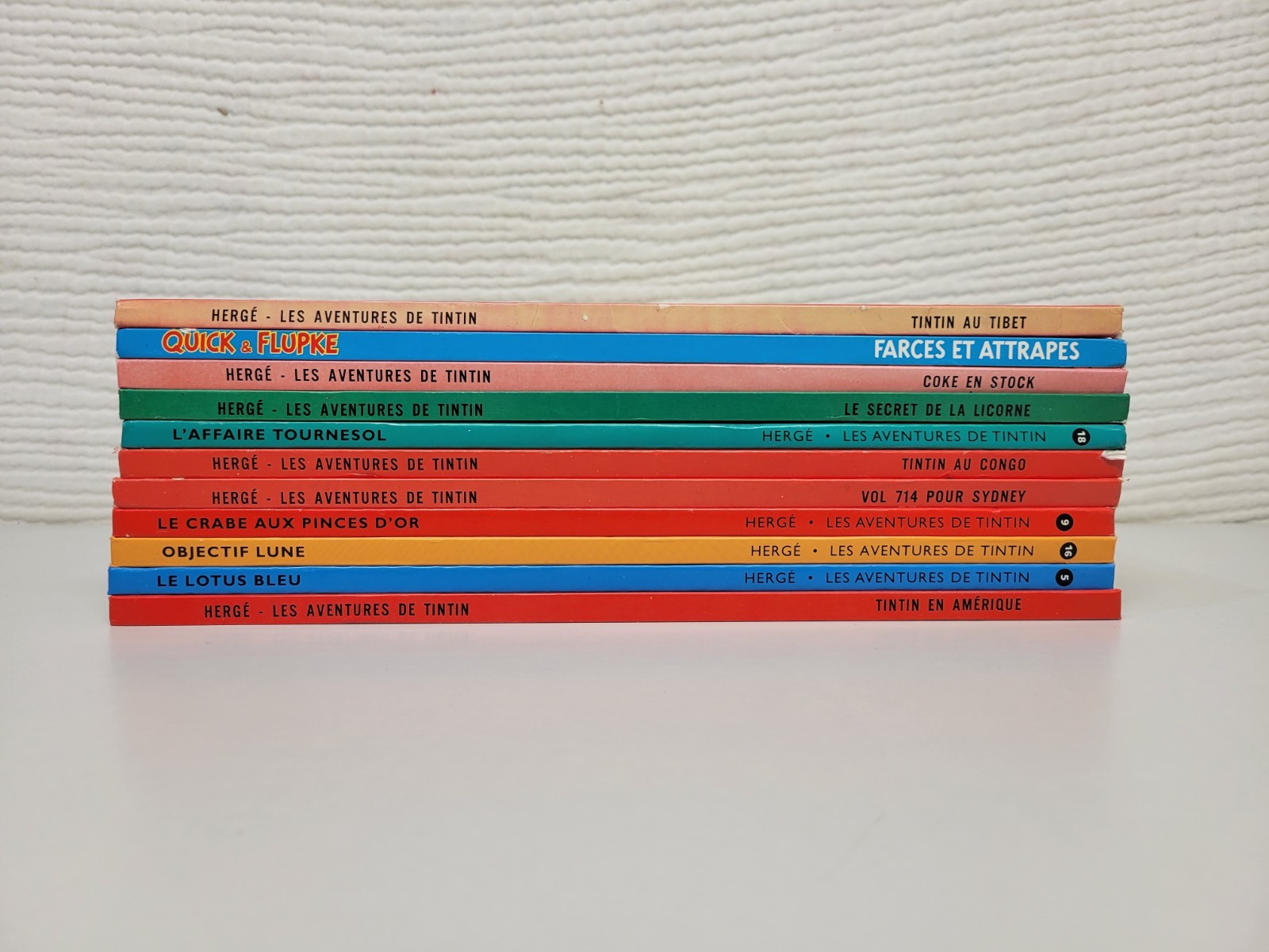 Lot of 11 The Adventures of Tintin French Hardcover Books