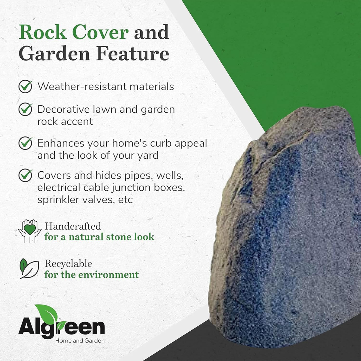 Large Realistic Outdoor Faux Rock Covers for Landscaping Lawns and Gardens