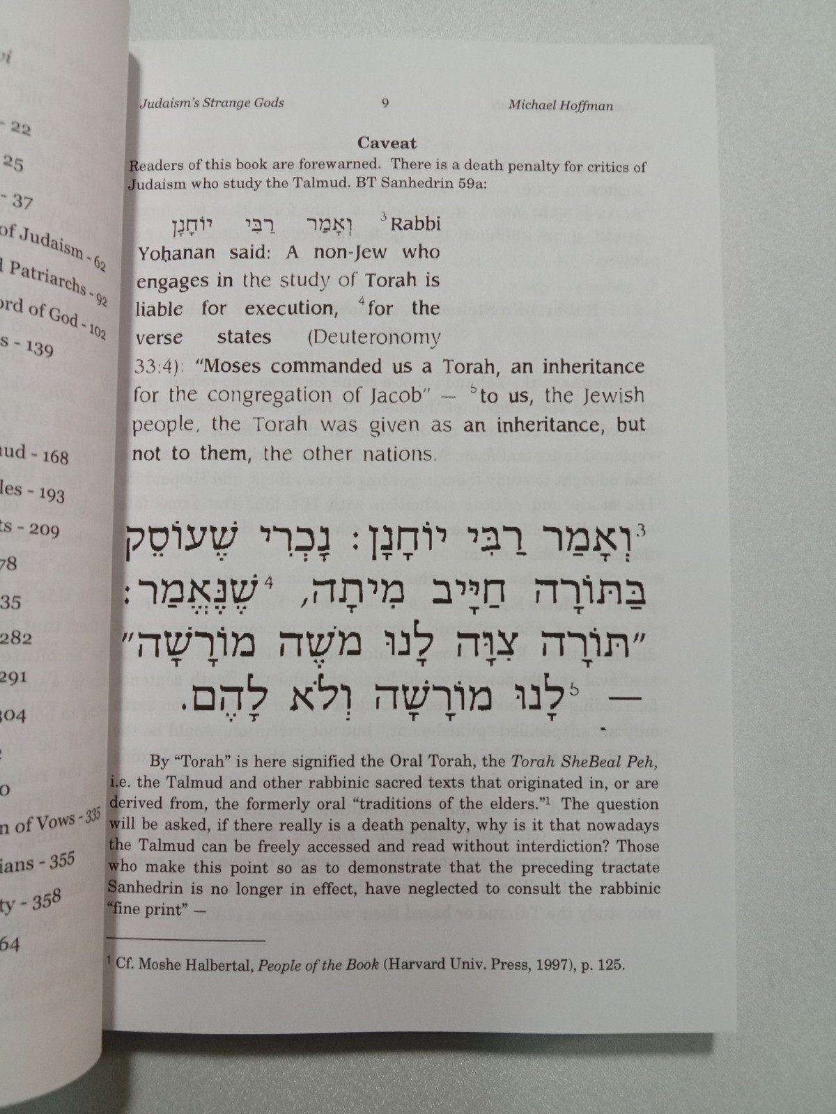 Judaism’s Strange Gods by Michael Hoffman PB