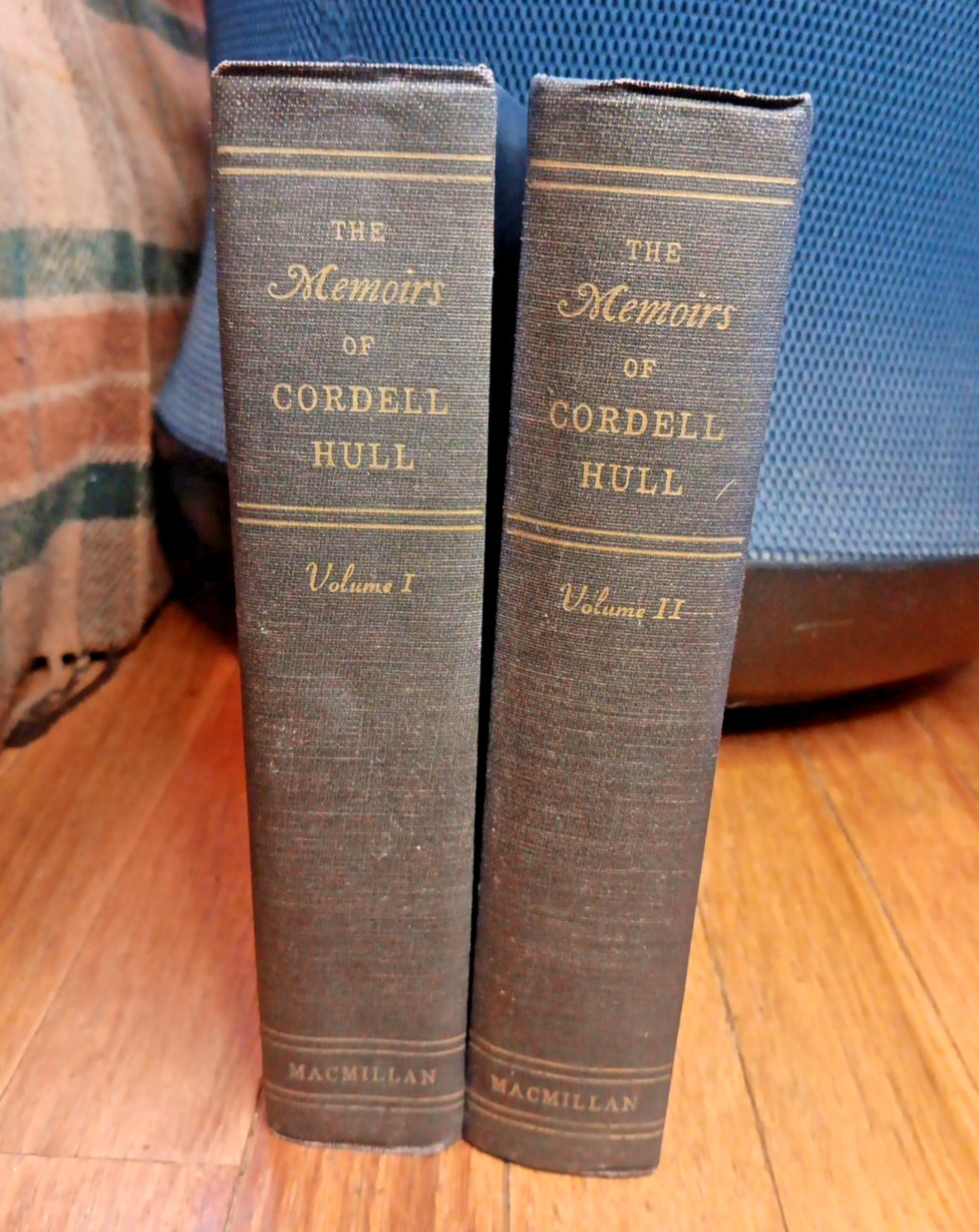 Vintage 1940s Memoirs of Cordell Hull Vol 1, 2 – 1st Ed 2nd Prntng HC Book Set