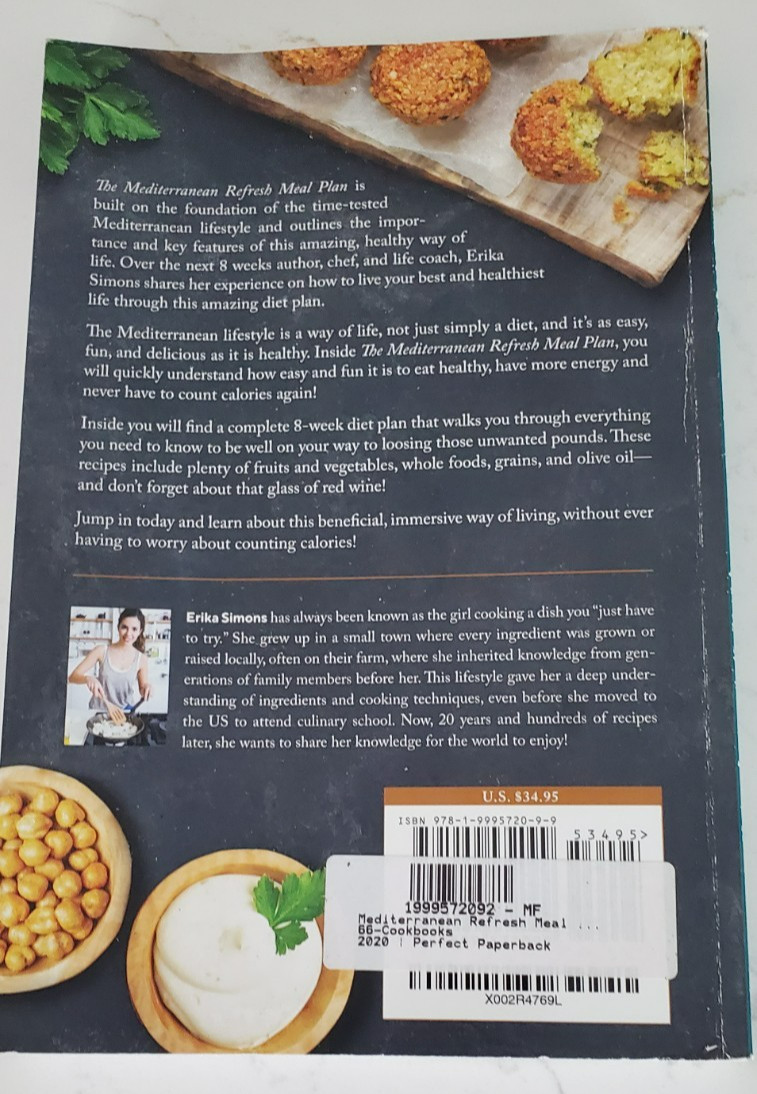 Mediterranean Refresh Meal Plan – Your – Paperback Book, by Erika Simons –