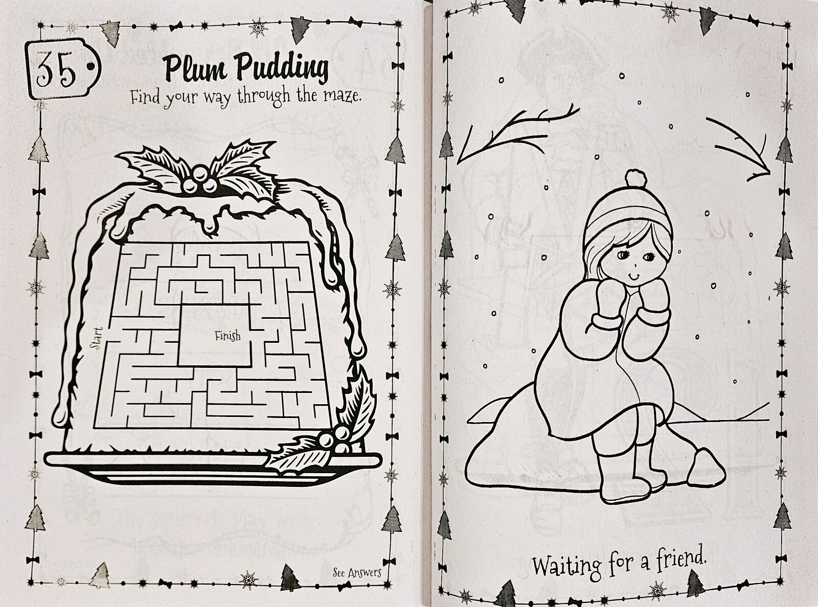 Christmas Coloring & Activity Book Set Of 2 Over 250 Pages of Holiday Fun!