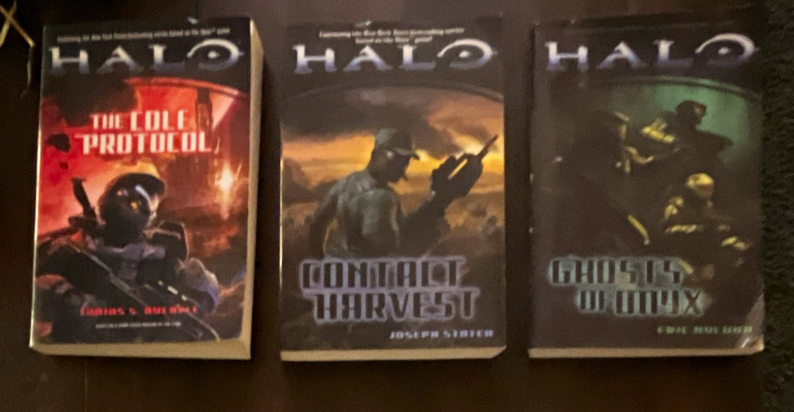 Halo Series 3-Book Paperback Lot: The Cole Protocol, Contact Harvest, Onyx