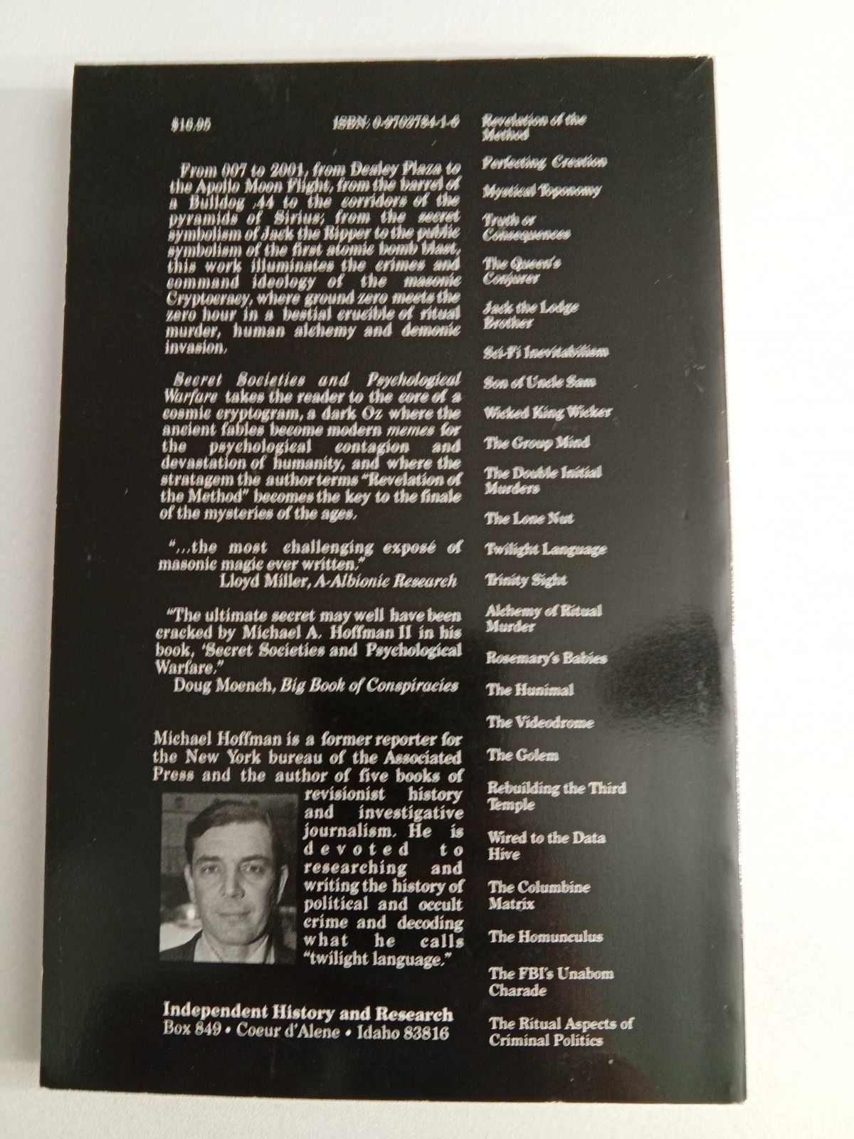 Secret Societies and Psychological Warfare by Michael Hoffman PB