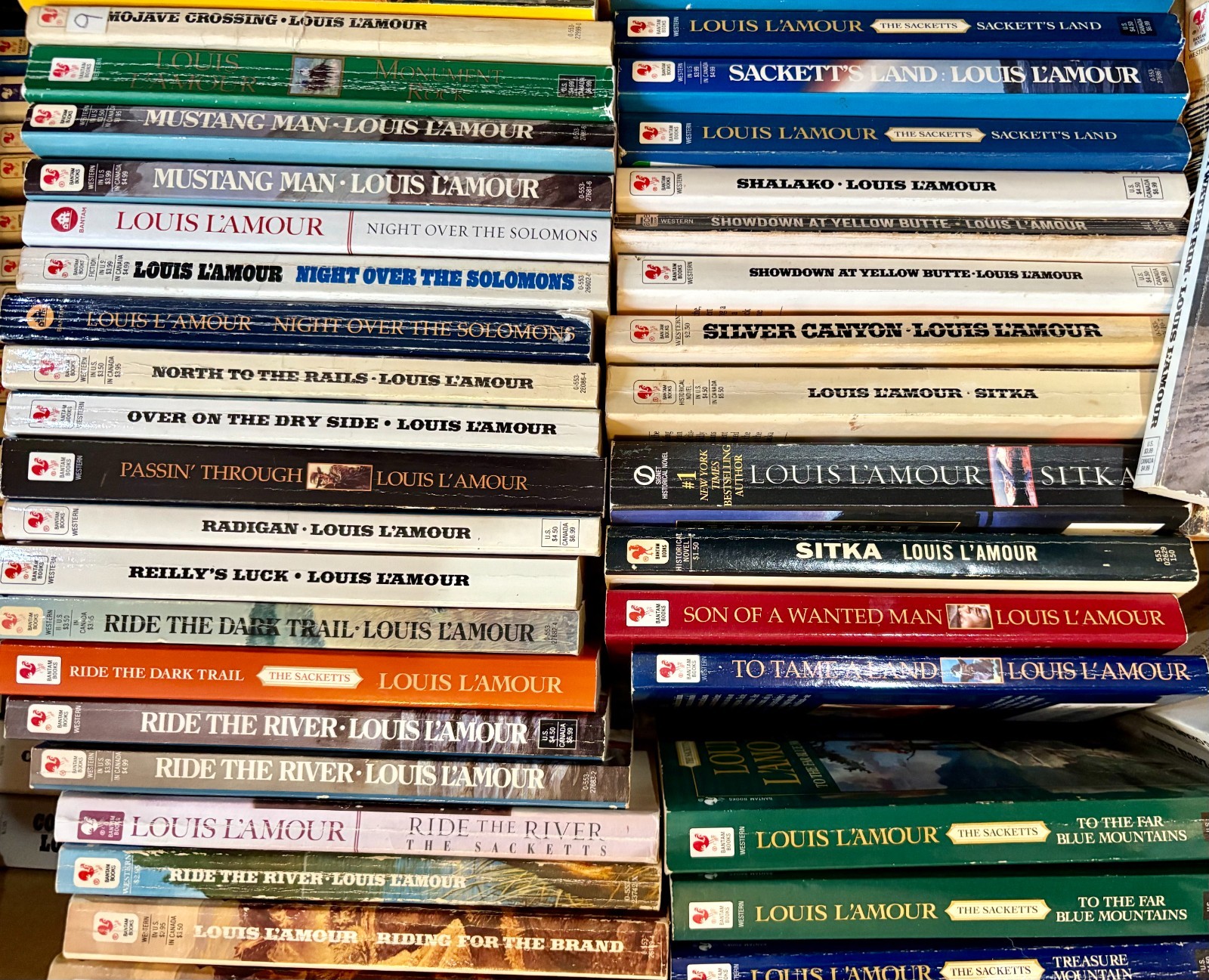Louis L’Amour Paperback Books – Buyer Chooses – Western Novels Sackett Series