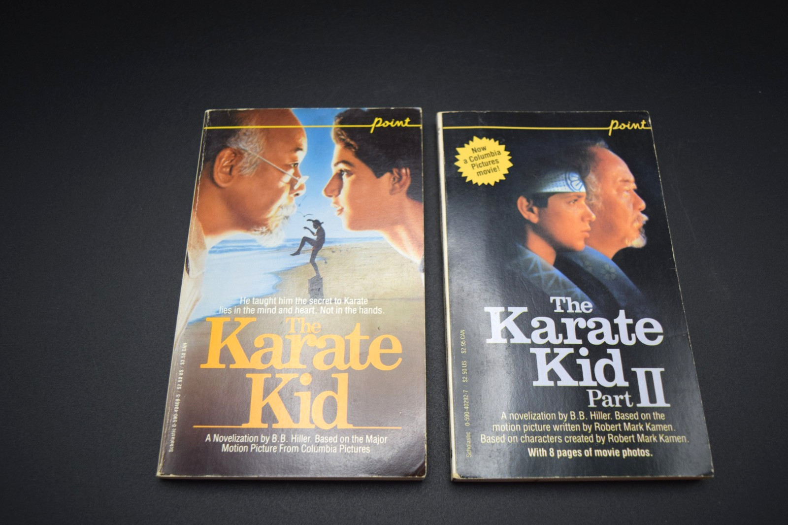 The Karate Kid Part 1 & 2 Novelization by B.B. Hiller 1984/1986 1st Ed-Very Good