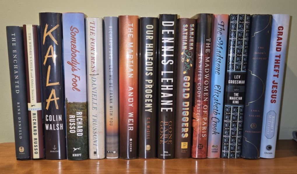 Random lot of 15 books including 1st printing of The Martian (Andy Weir)