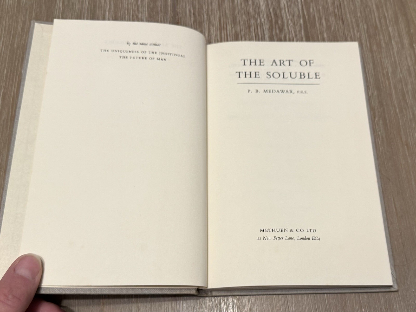 The Art of the Soluble by P.B. Medawar 1967 HC/DJ