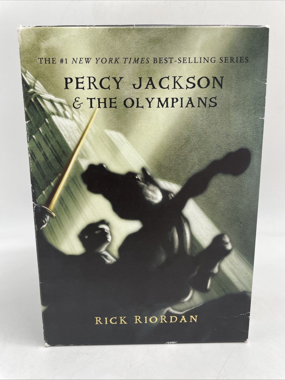 Percy Jackson & the Olympians by Rick Riordan Paperback 5 Book Set w/ Slip Cover