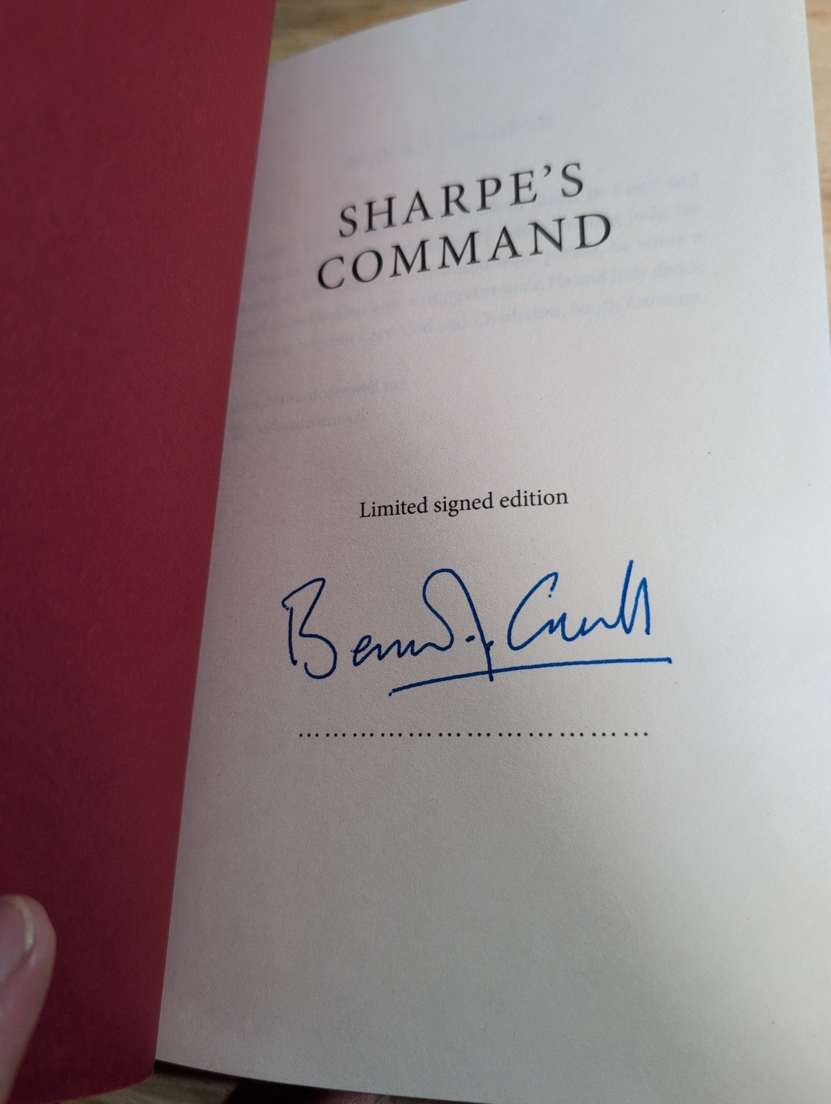 Sharpe’s Command – Bernard Cornwell – NEW Signed 1st/1st UK HB (Waterstones)