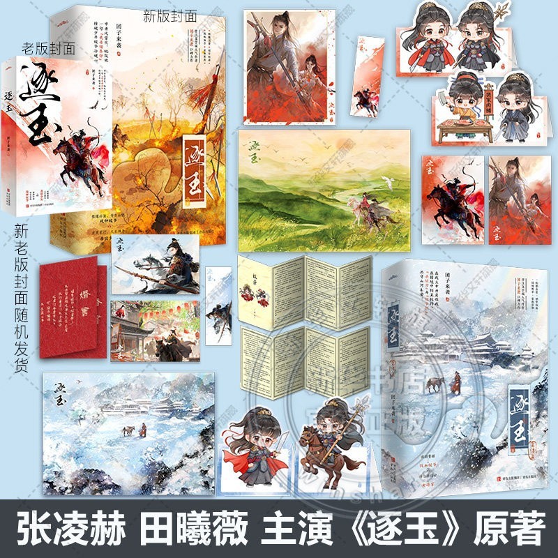 Zhu Yu 逐玉 Original Novel Books Love Story w/Poster Bookmark 团子来袭著 张凌赫 田曦薇