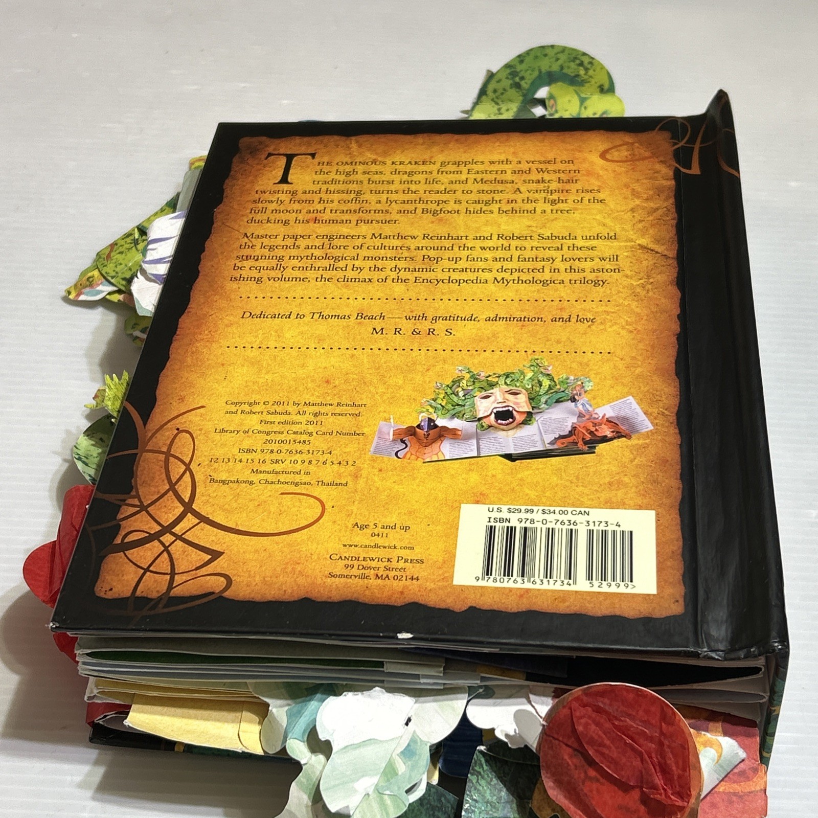 Encyclopedia Mythologica Dragons & Monsters Pop Up Book Matthew Reinhart READ
