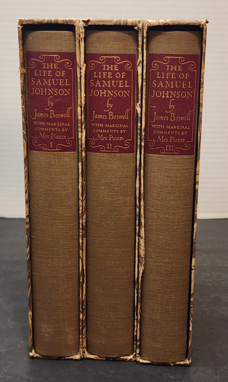 The Life Of Samuel Johnson By James Boswell 3 Volume Set 1963 Heritage HC VTG