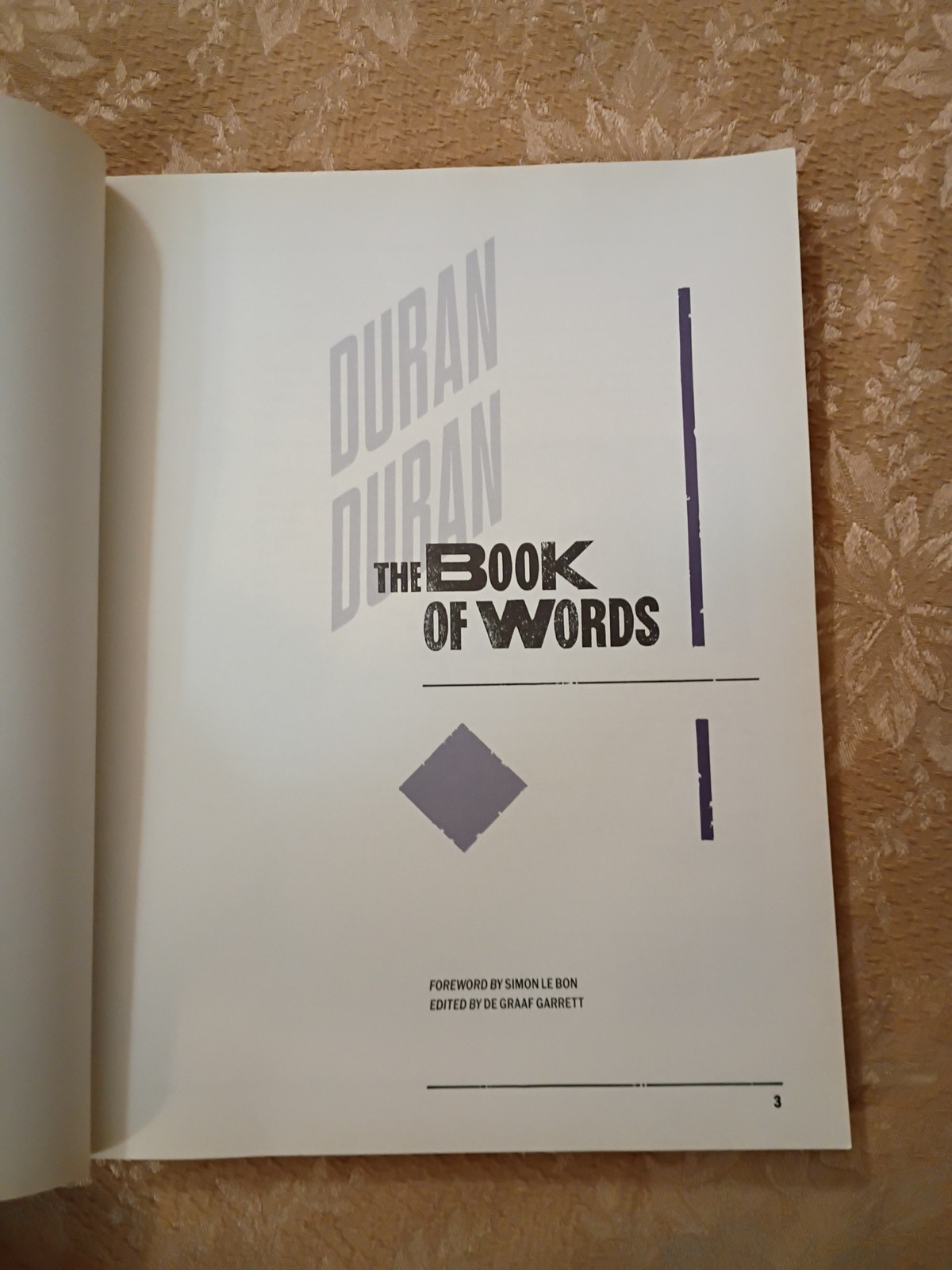 Duran Duran The Book of Words 1987 Omnibus Press Song Lyrics Music Book PB