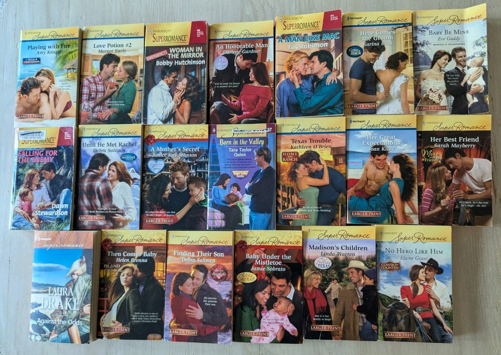 Harlequin Super Romance Lot of 20 Larger Print Paperbacks Mixed Series VG