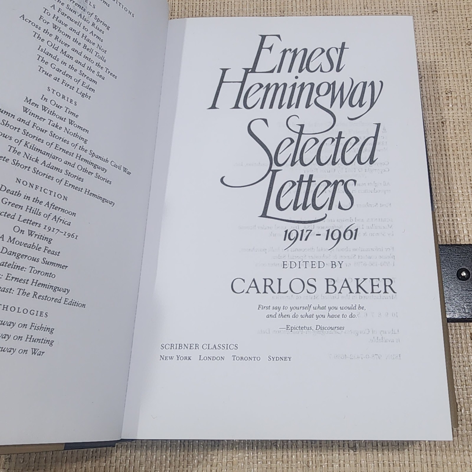 Ernest Hemingway Selected Letters 1917-1961 by Hemingway, Ernest