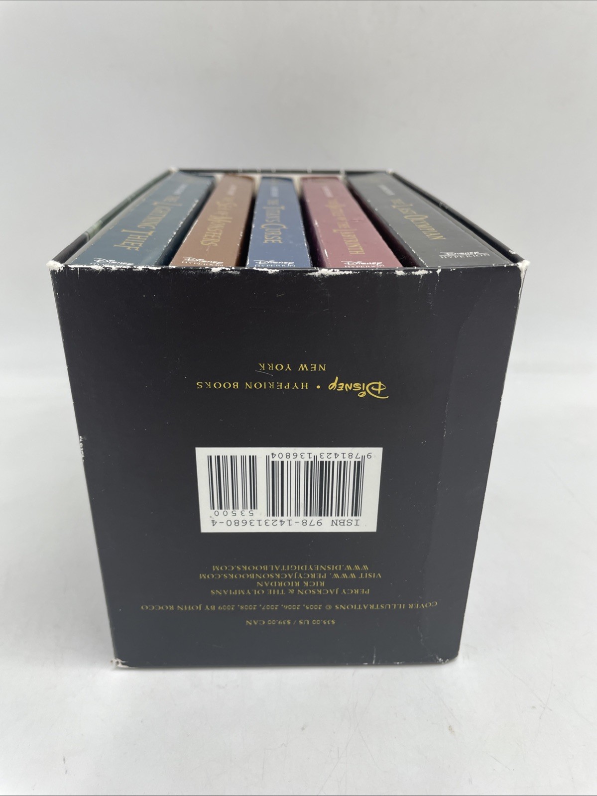 Percy Jackson & the Olympians by Rick Riordan Paperback 5 Book Set w/ Slip Cover
