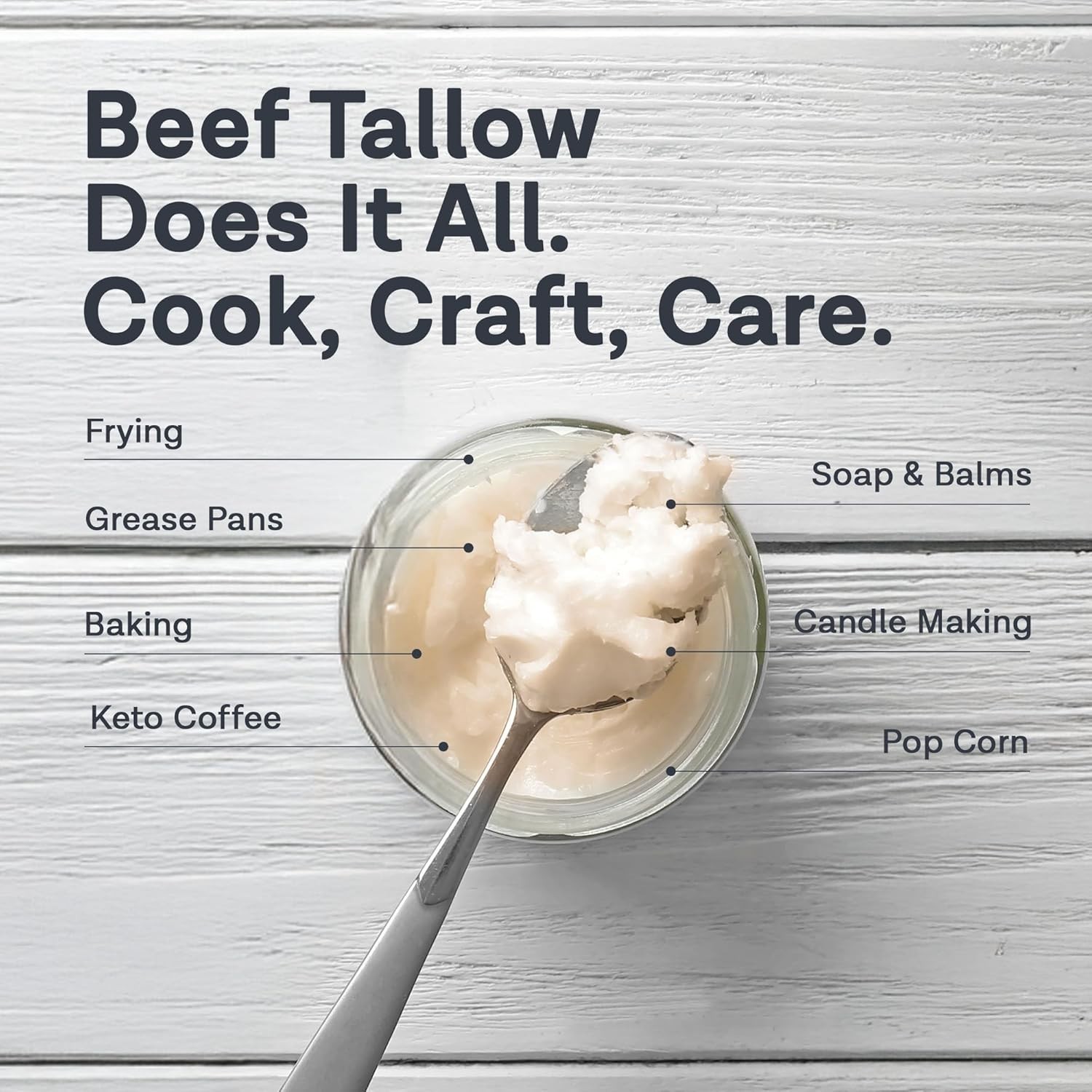28oz Keto Friendly Beef Tallow – Grass Fed Cooking Oil for Health and Wellness