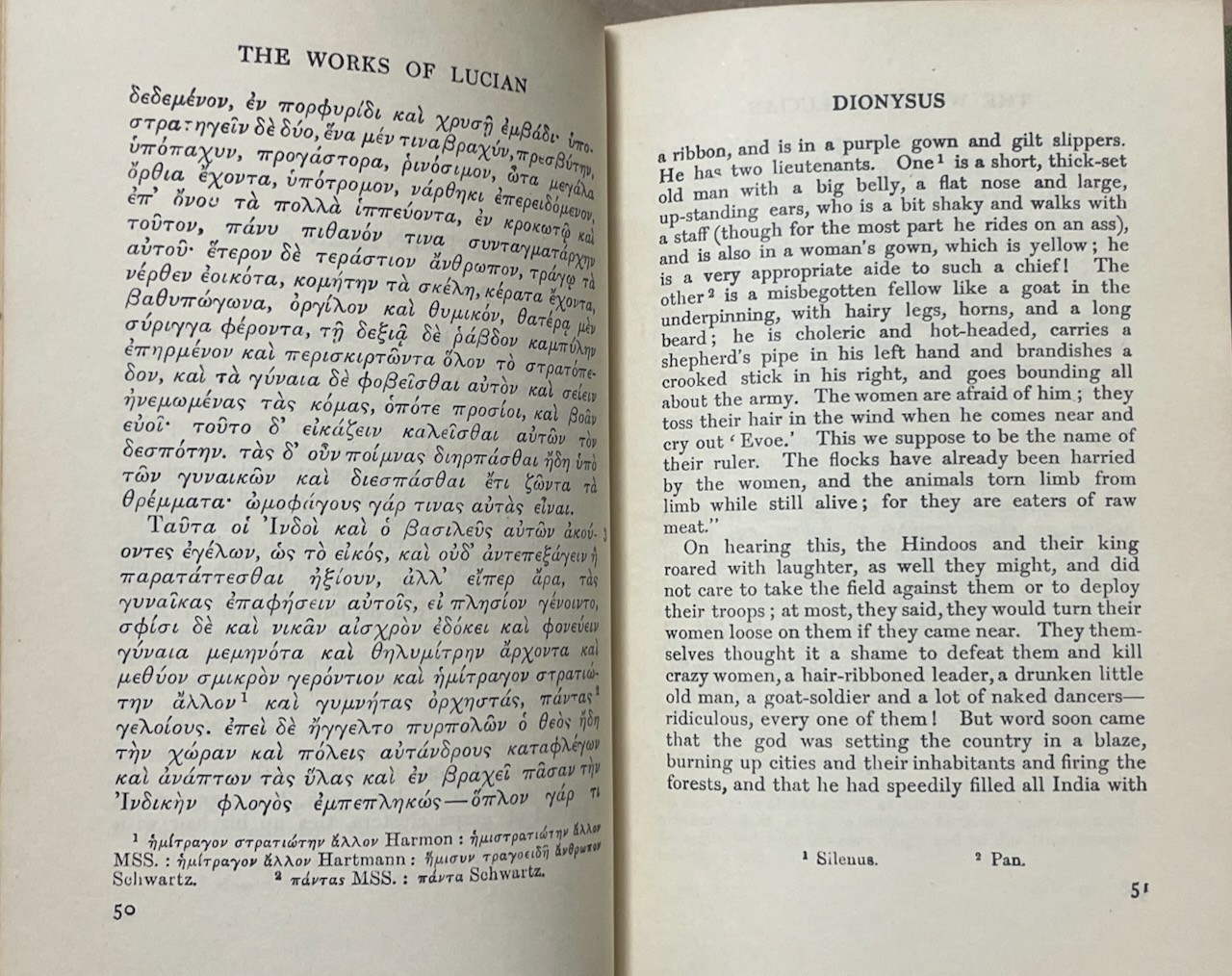 Lucian’s Works / Loeb Classical Library HC 1953, vol 1. Greek Satires