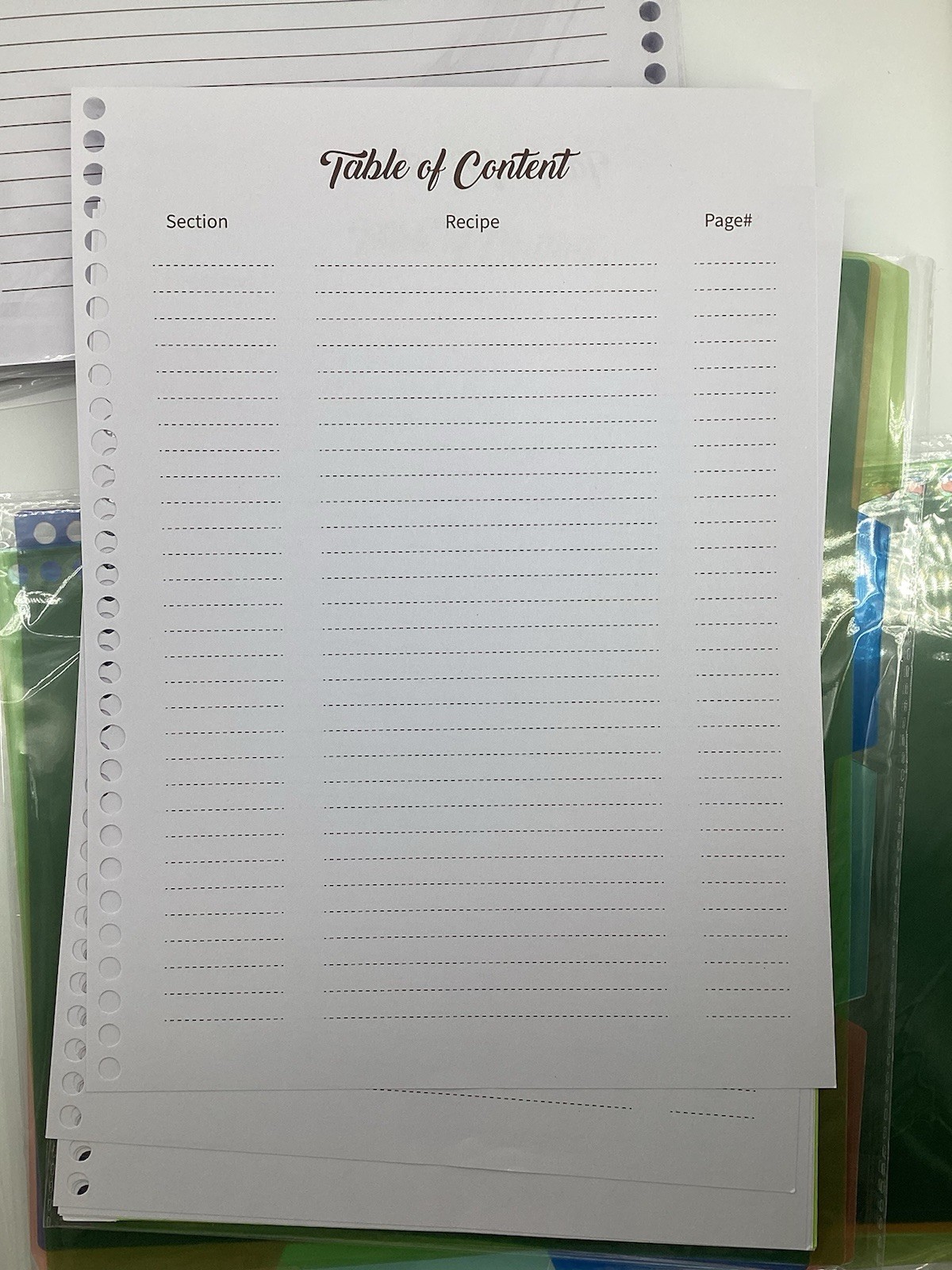 SOLIGT Blank Recipe Organizer Book Binder Double Sided Pages 240 Recipes W/Tabs
