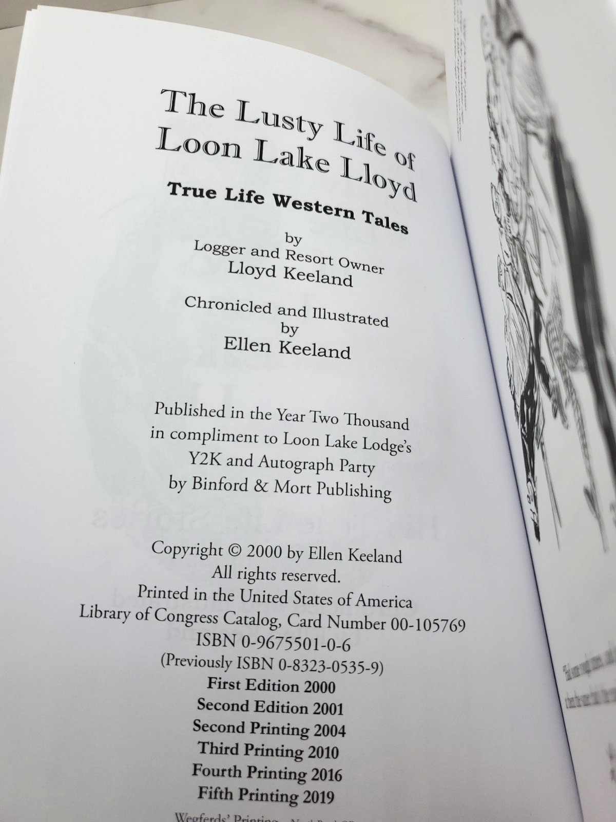 SIGNED Hardcover The Lusty Life of Loon Lake Lloyd by Lloyd Ellen Keeland Unread