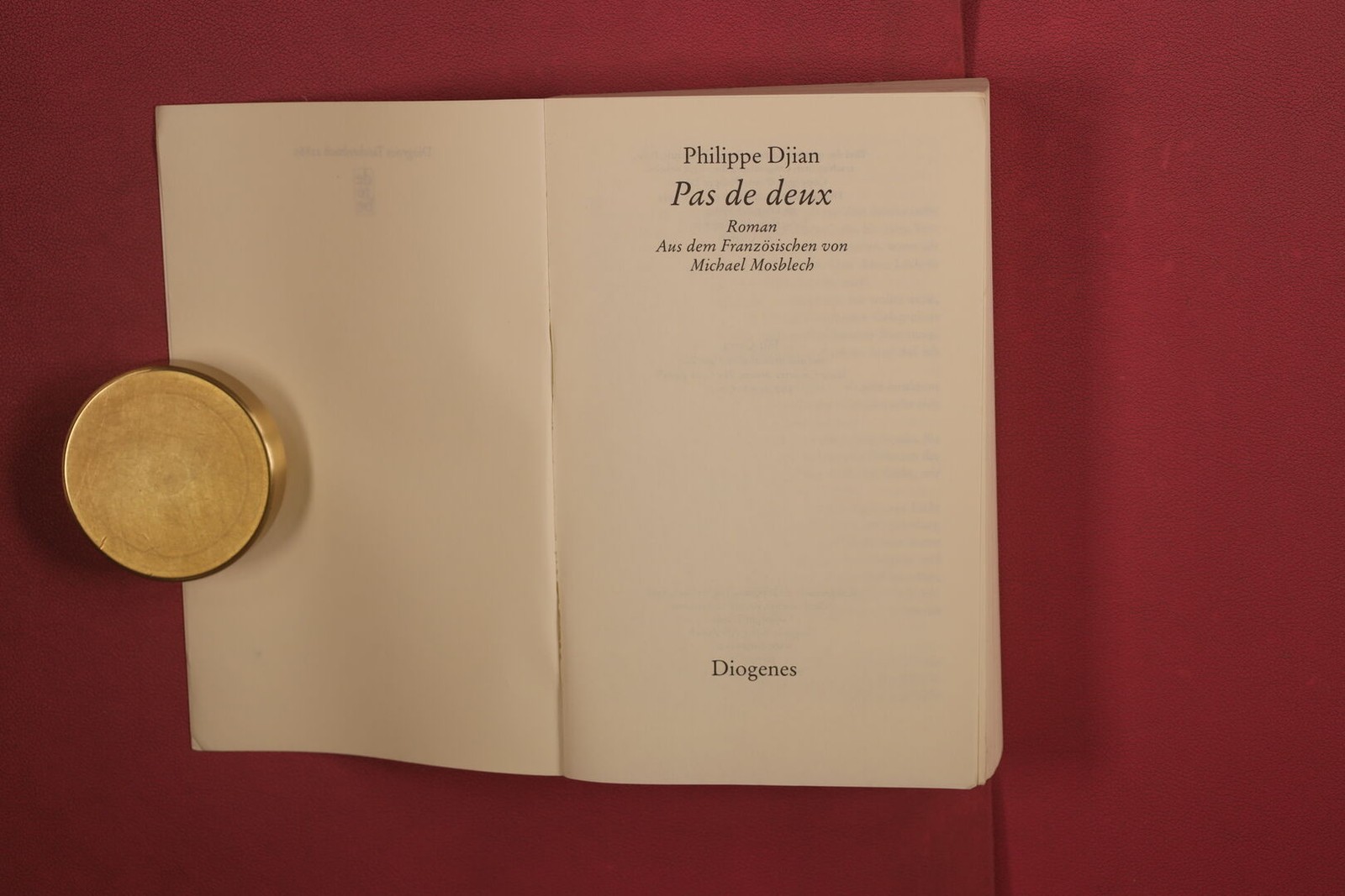 371846 Philippe Djian PAS DE DEUX DIOGENES DIOGENES