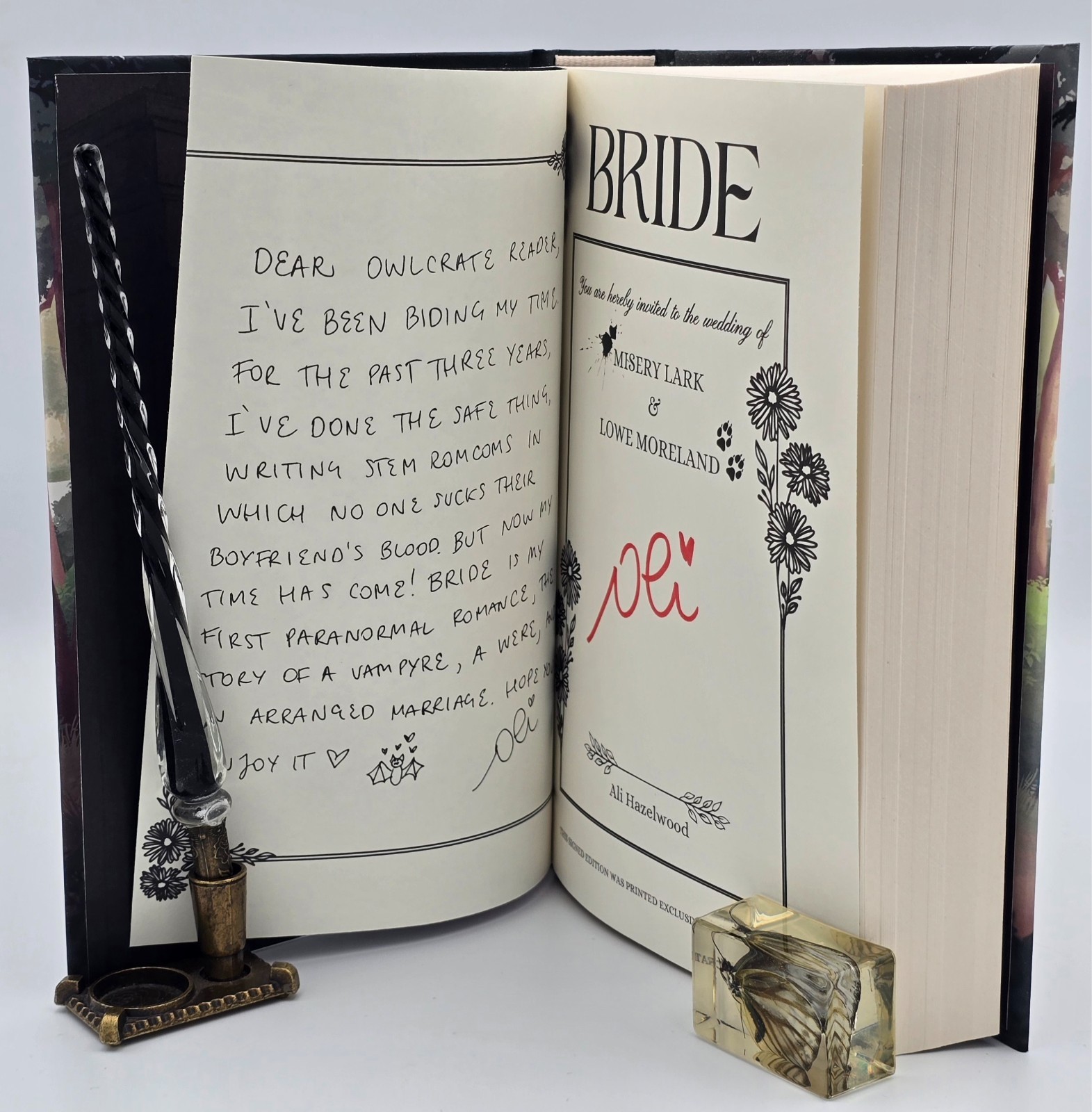 Bride | Ali Hazelwood | First Exclusive OwlCrate | SIGNED | Collector w/ Letter
