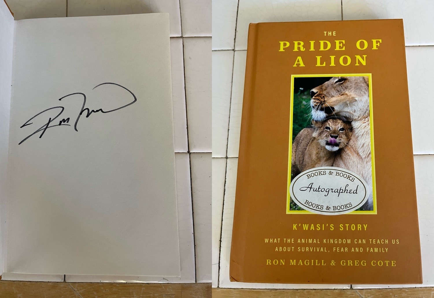 Ron Magill & Greg Cote Pride of a Lion: K’wasi’s Story Hardcover 2023 Signed