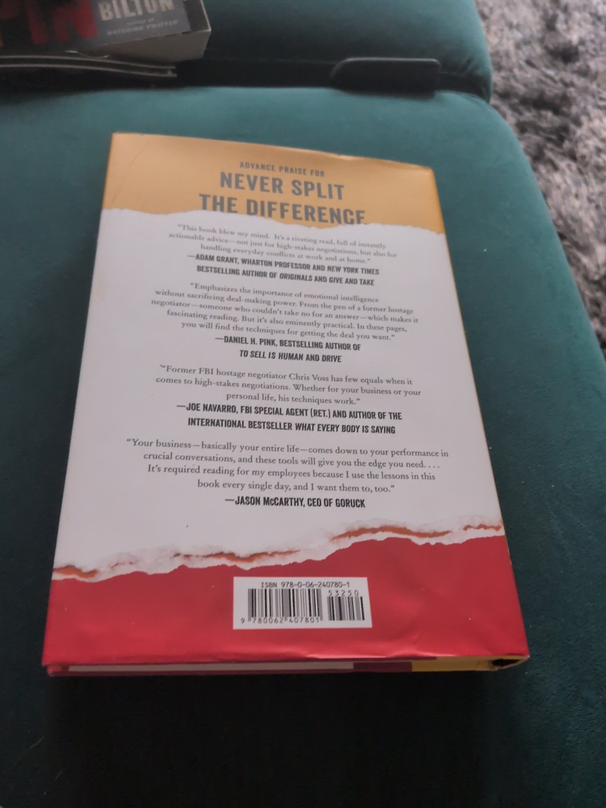 Never Split the Difference Negotiating As If Your Life CHRIS VOSS Hardvack HC