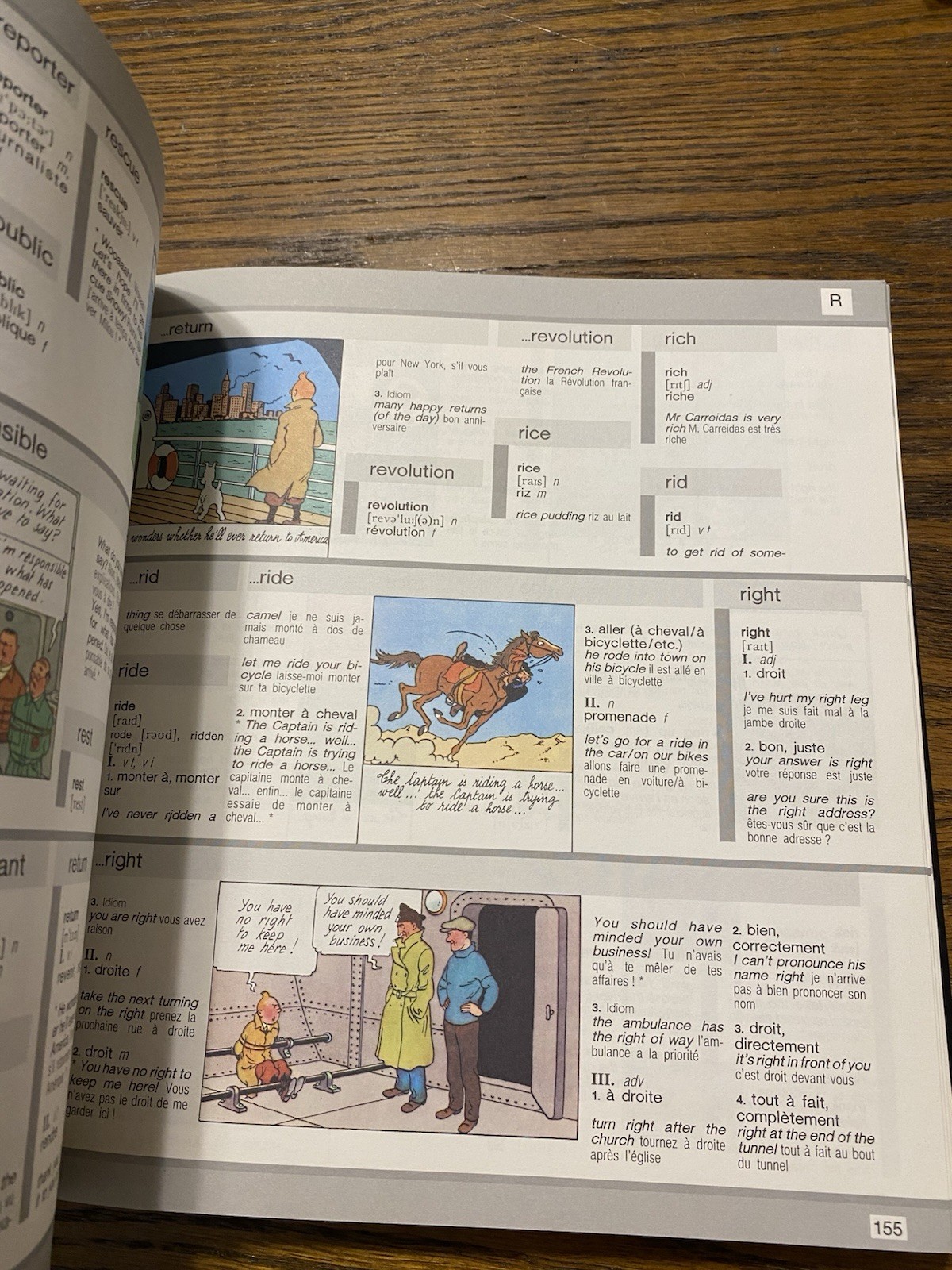 Harrap’s Tintin French Illustrated Dictionary: English-French/French-English Oop