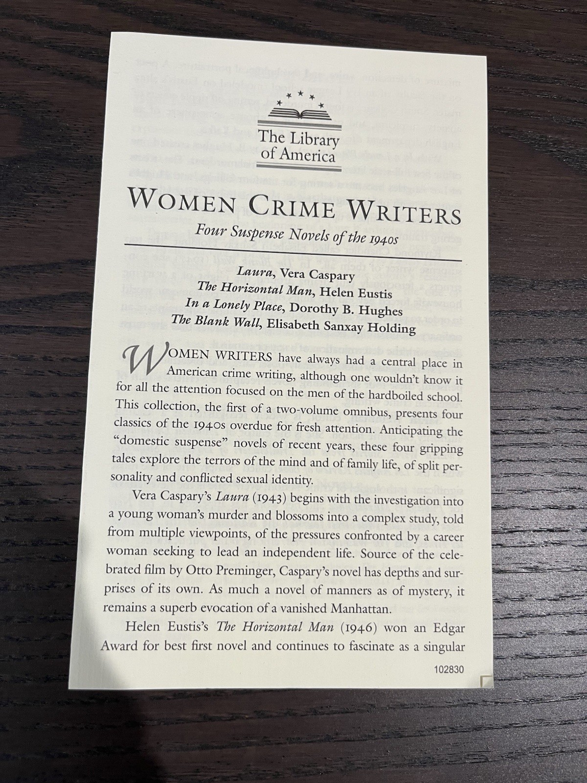 Women Crime Writers – 4 / Four Novels 1940s – Library of America