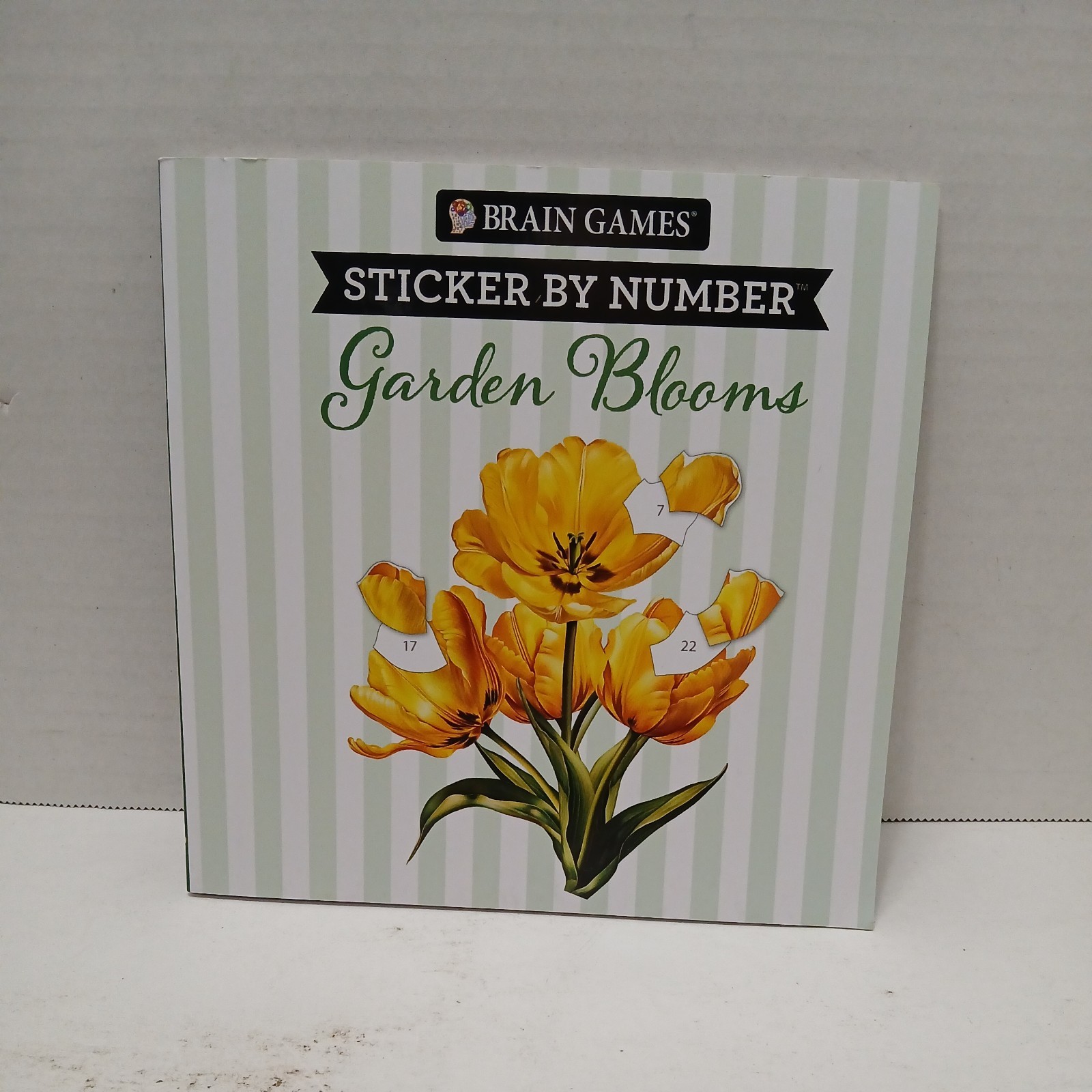 Brain Games: Sticker by Number Compact Edition: Garden Blooms (7×7 Inches) New.