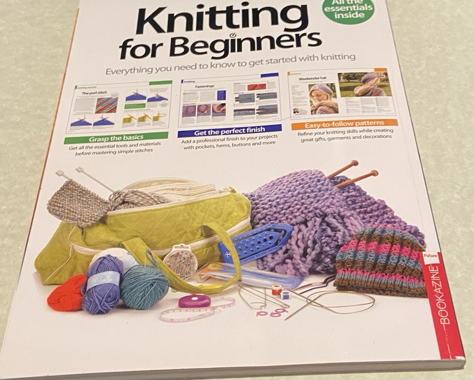 Knitting For Beginners-Soft Cover Book-Preowned-Let’s Make Brand-175 Pages