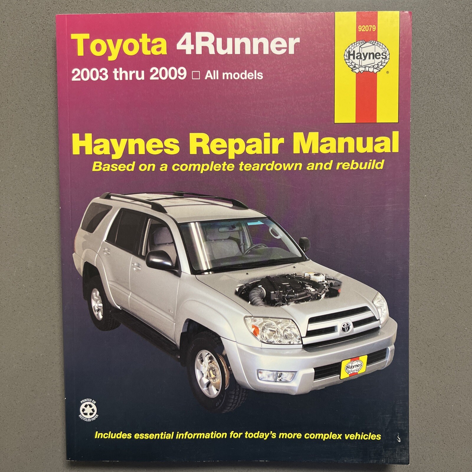 Haynes Repair Manual Ser.: Toyota 4Runner 2003 Thru 2009 Haynes Repair Manual by