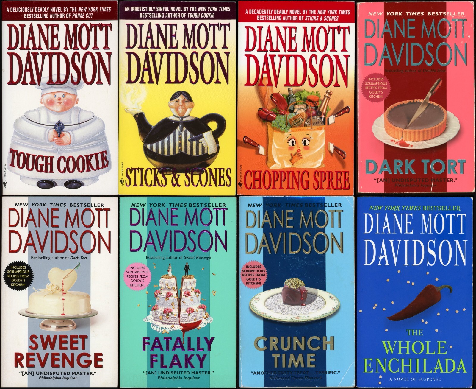 Goldy Schulz Culinary Mystery Lot of 8 Paperback by Diane Davidson