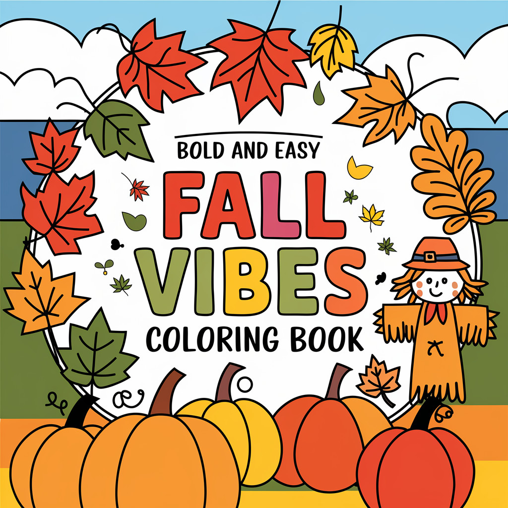Fall Vibes Coloring Book fore all aGES