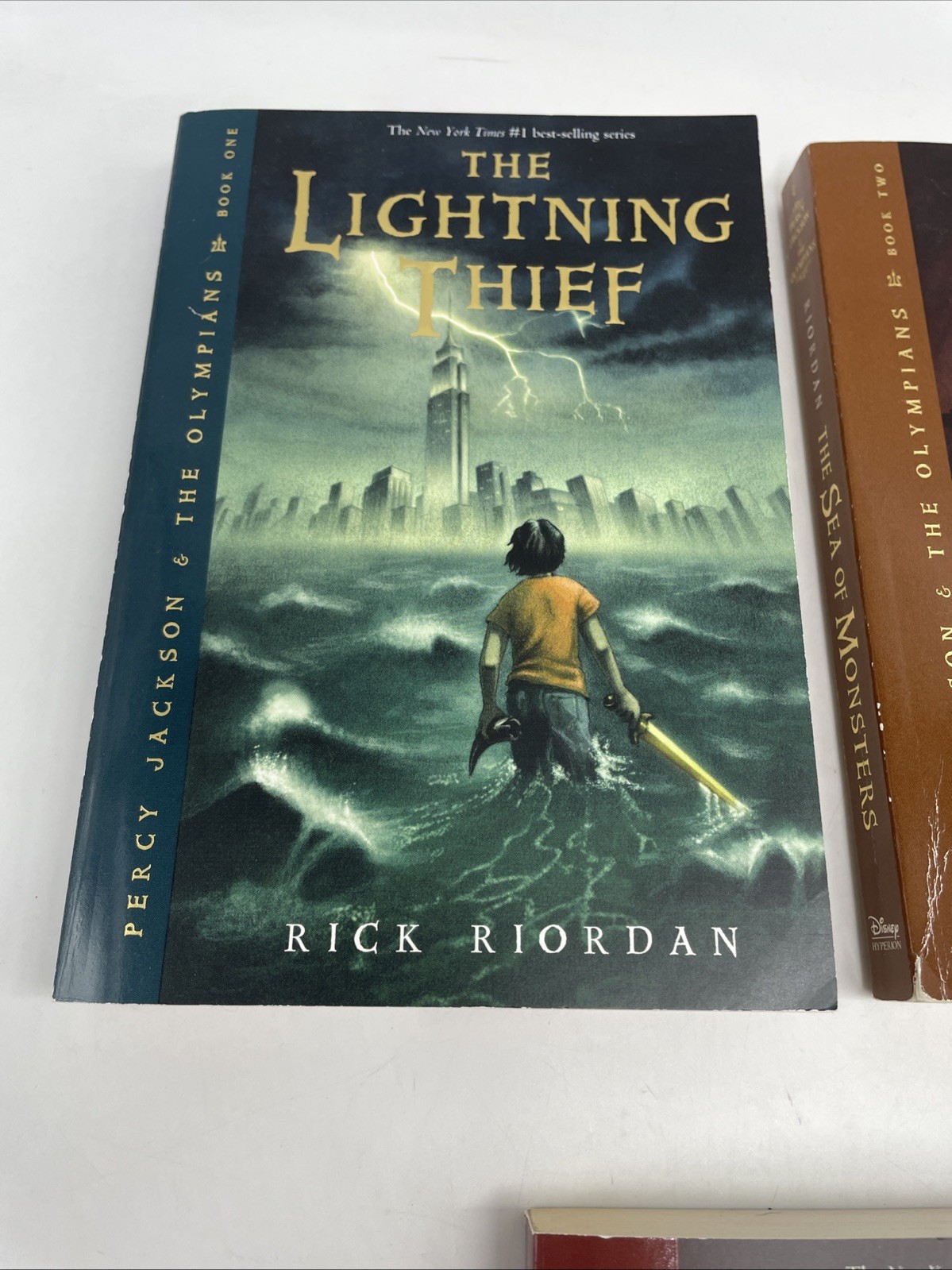 Percy Jackson & the Olympians by Rick Riordan Paperback 5 Book Set w/ Slip Cover
