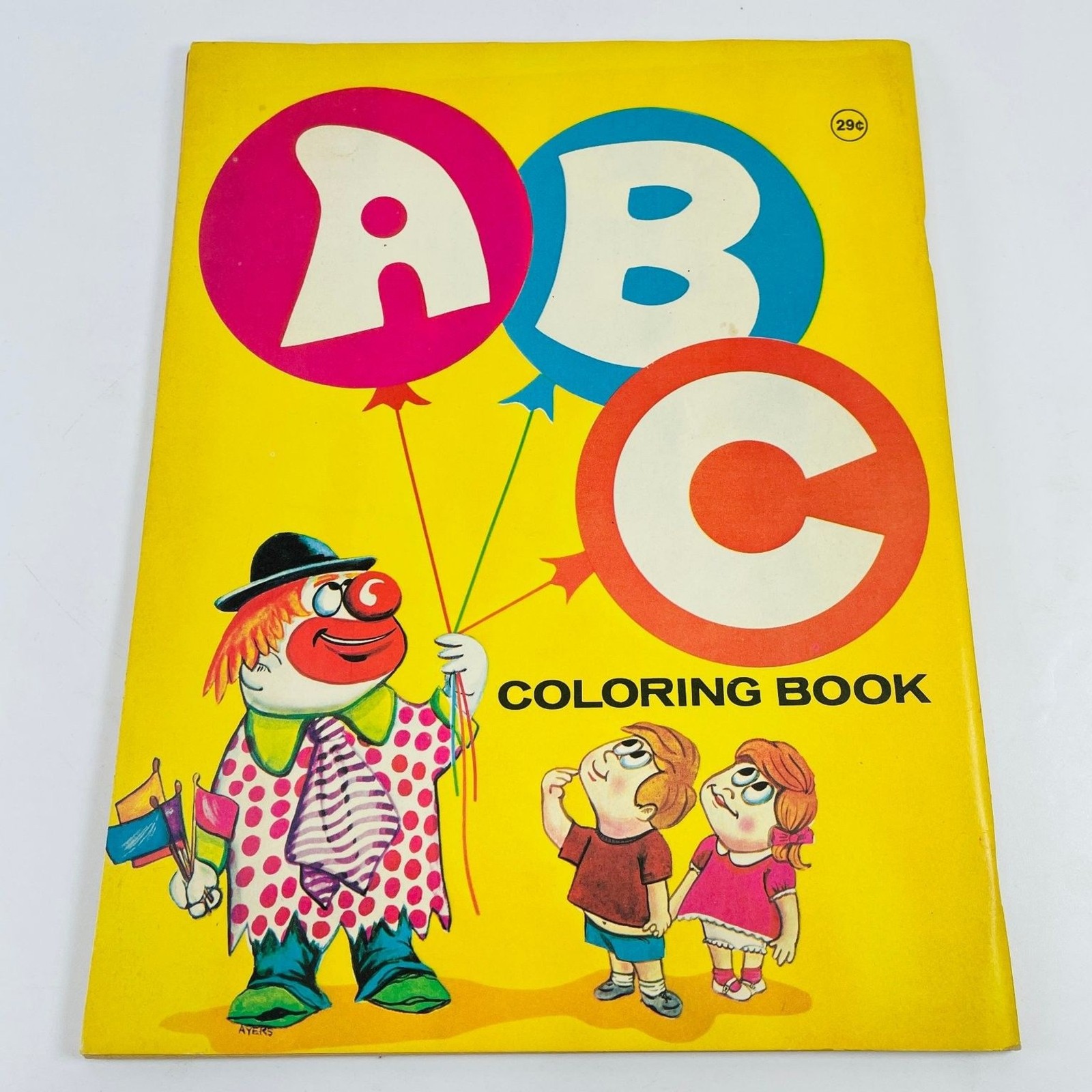 ABC Coloring Book Vintage 1970s Paperback Modern Promotions USA Uncolored