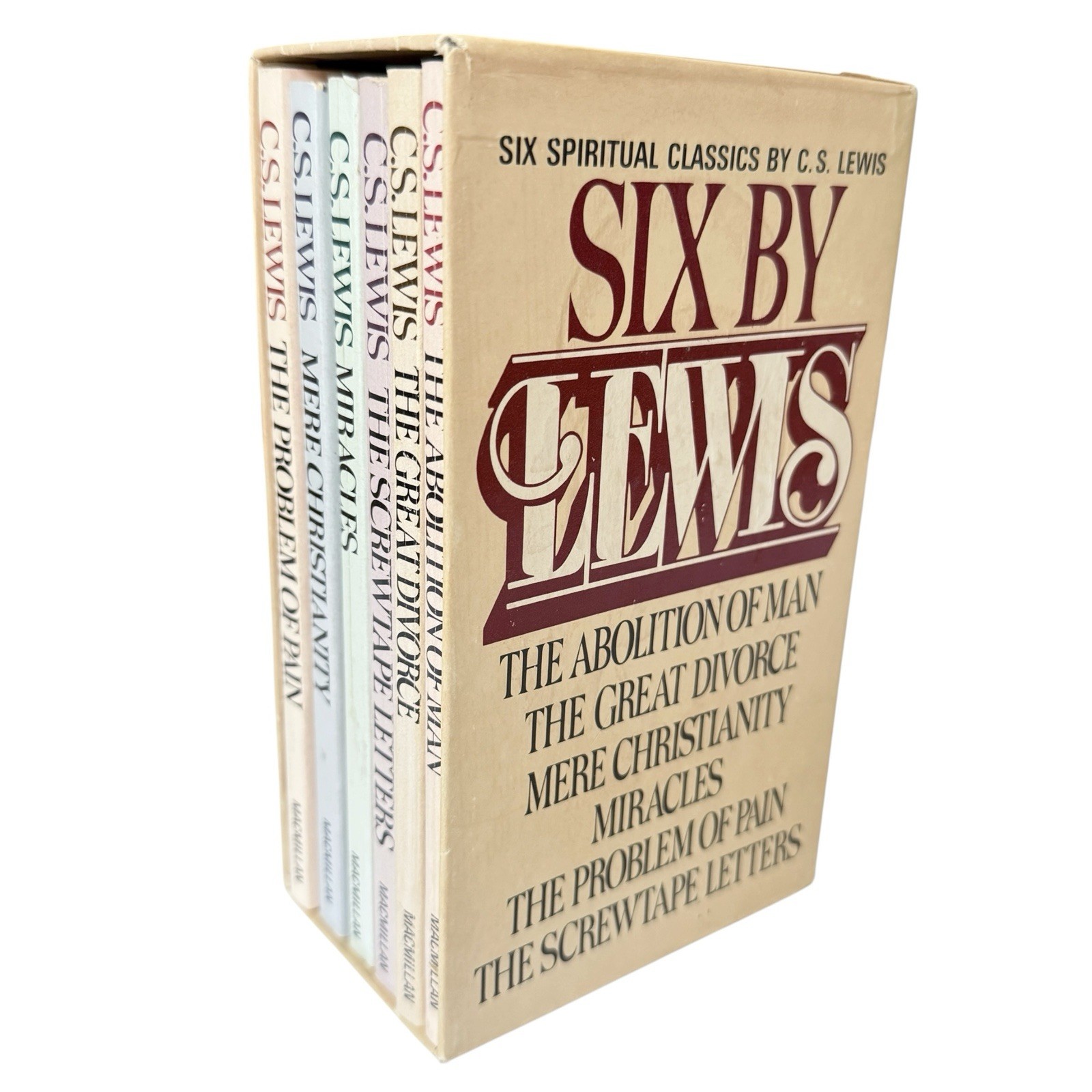 Six by Lewis; C. S. Lewis, Macmillan, Spiritual Classics, Paperback Box Set